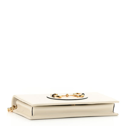 Gucci Boarded Plutone Calfskin Horsebit 1955 Wallet On Chain Mystic White 3 of 10