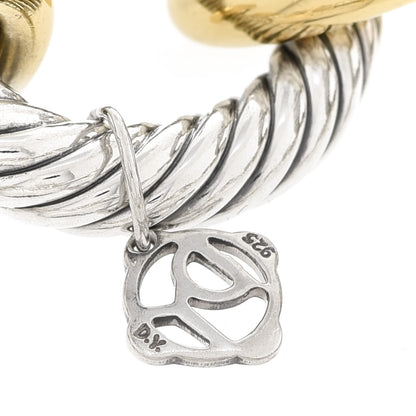 David Yurman Sterling Silver 18K Yellow Gold 17mm Extra Large Oval Link Bracelet 7 of 7