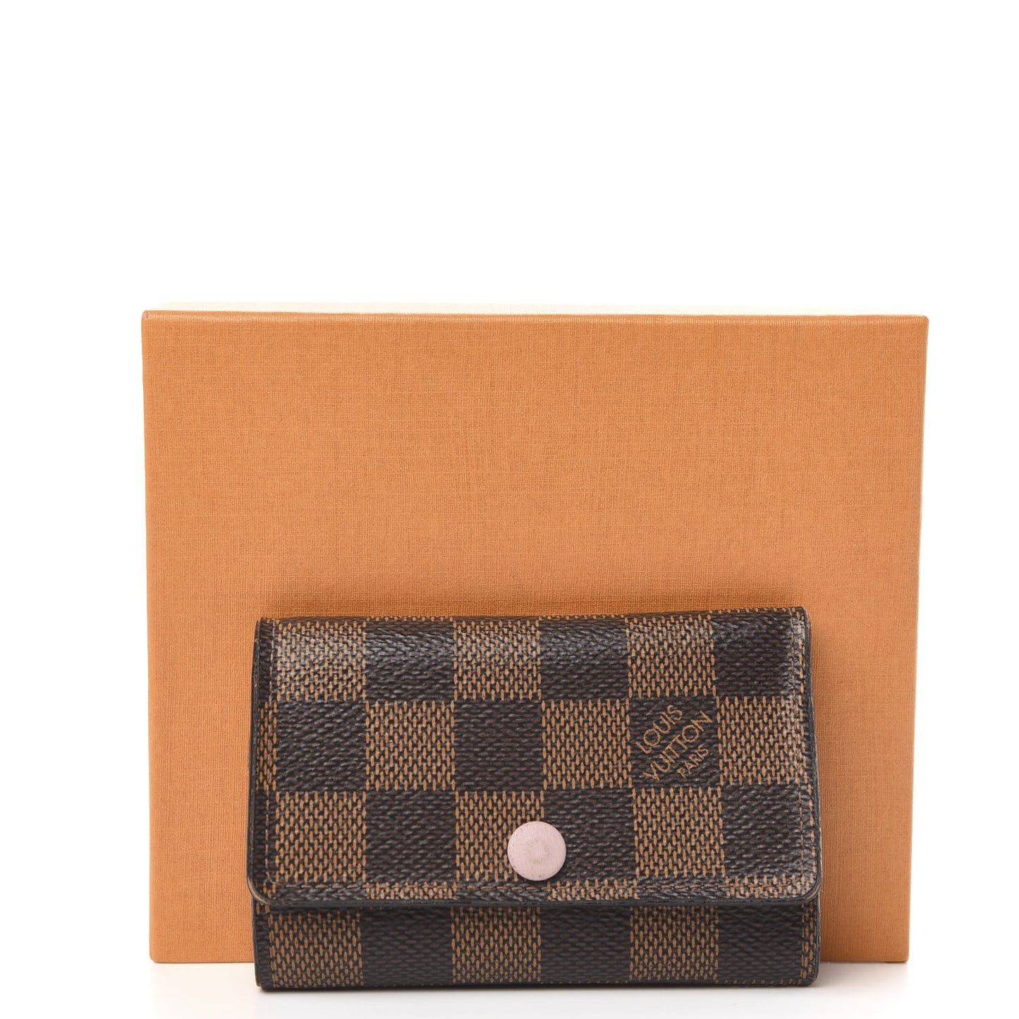 Damier Ebene Multicles 6 Key Holder Rose Ballerine