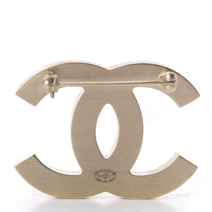 Chanel Enamel Plaid CC Brooch Pink Gold 2 of 3
