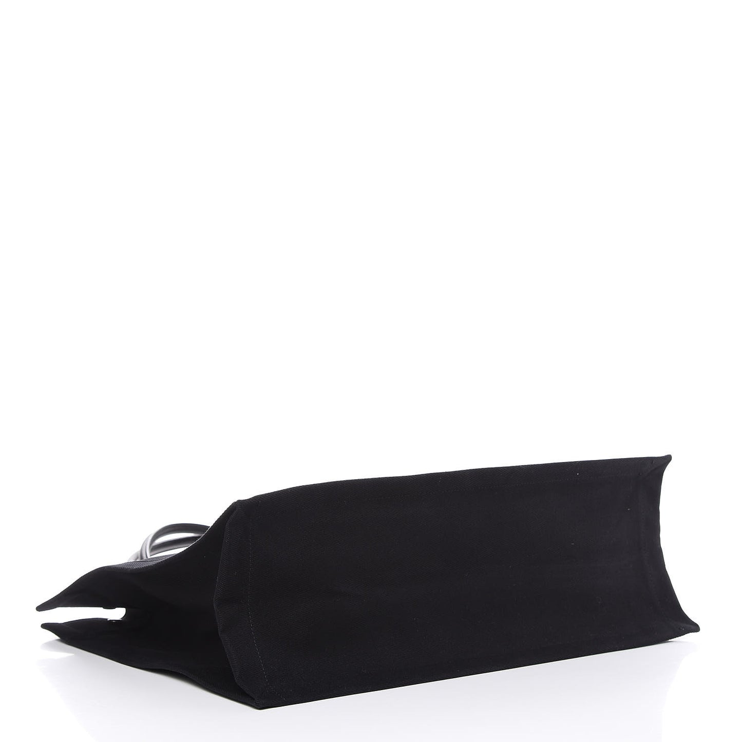 Linen Calfskin Rive Gauche Tote Black