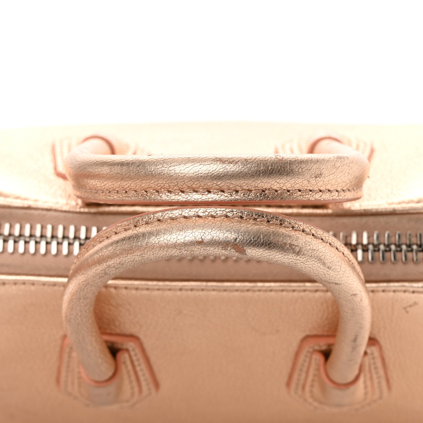 Metallic Sugar Goatskin Mini Antigona Light Pink