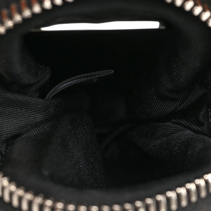 Prada Re-Nylon Pocket Triangle Padded Mini Key Chain Pouch Black 5 of 6