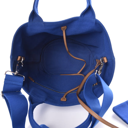 Prada Canapa Small Shopping Tote Cobalto 10 of 14