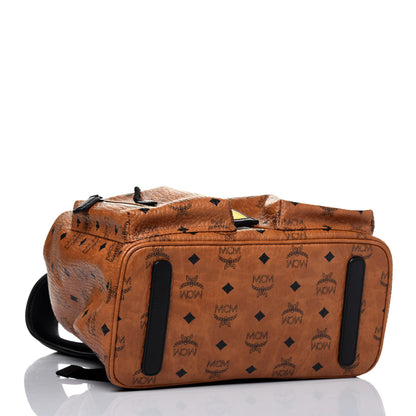 MCM Visetos Raymonde Two Pocket Backpack Cognac 3 of 14