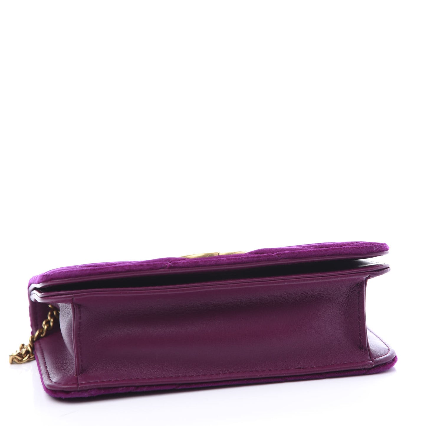 Velvet Matelasse GG Marmont Mini Bag Fuchsia Violet Cyclamen