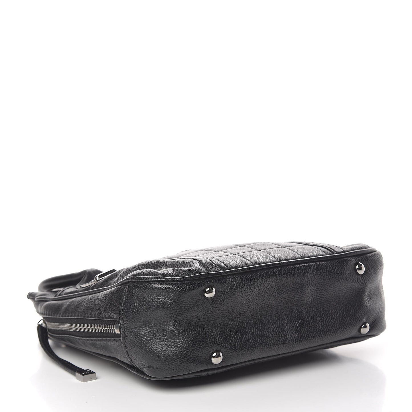 Caviar Square Quilted Shoulder Bag Black