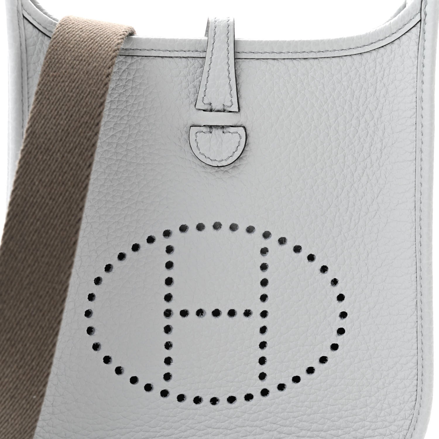 Hermes Taurillon Clemence Amazone Evelyne TPM Bleu Pale Etain 8 of 11