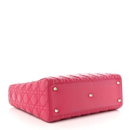 Christian Dior Lambskin Cannage Large Lady Dior Pink 4 of 10