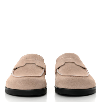 Hermes Suede Calfskin Go Mules 37 Beige Nude 2 of 9
