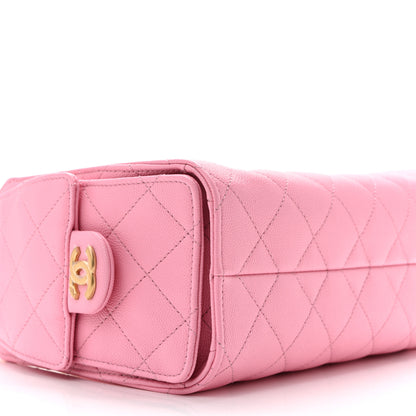 Chanel Caviar Quilted Mini Chanel 25 Handbag Pink 18 of 21