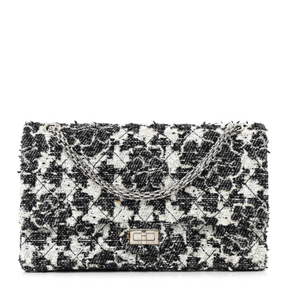 Chanel Tweed Camellia Quilted 2.55 Reissue 226 Flap Ecru 1 of 11