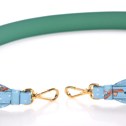 Prada Saffiano Sombrero Cactus Print Strap Azzurro 5 of 5