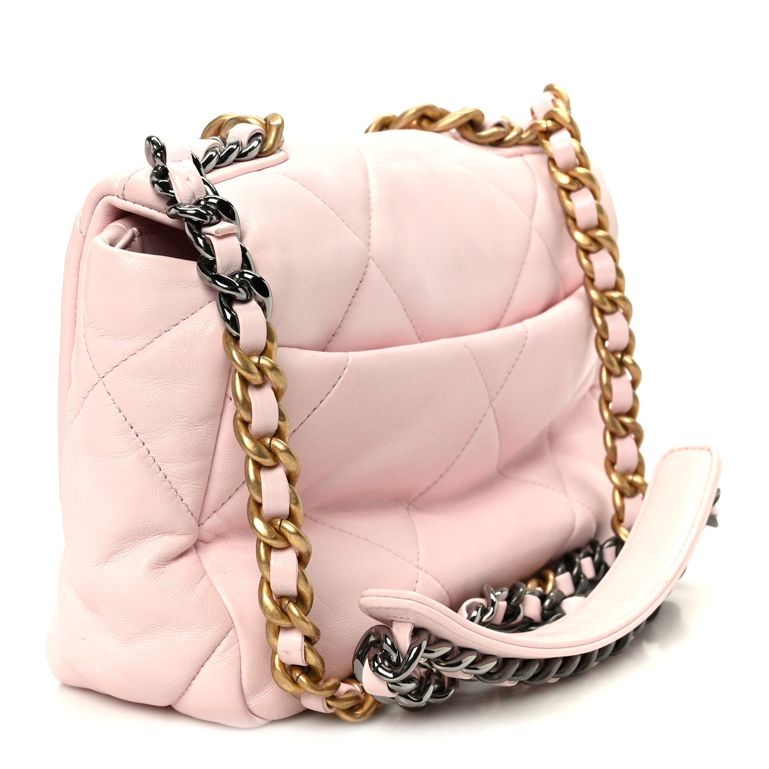 Chanel Lambskin Quilted Medium Chanel 19 Flap Light Pink 3 of 10
