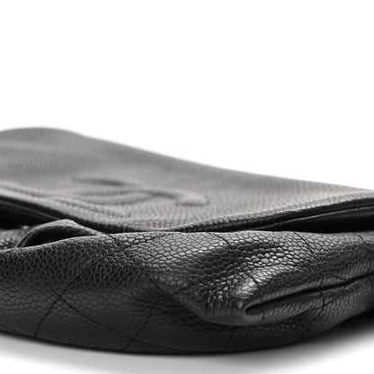Chanel Caviar Half Moon Wallet On Chain WOC Black 13 of 14
