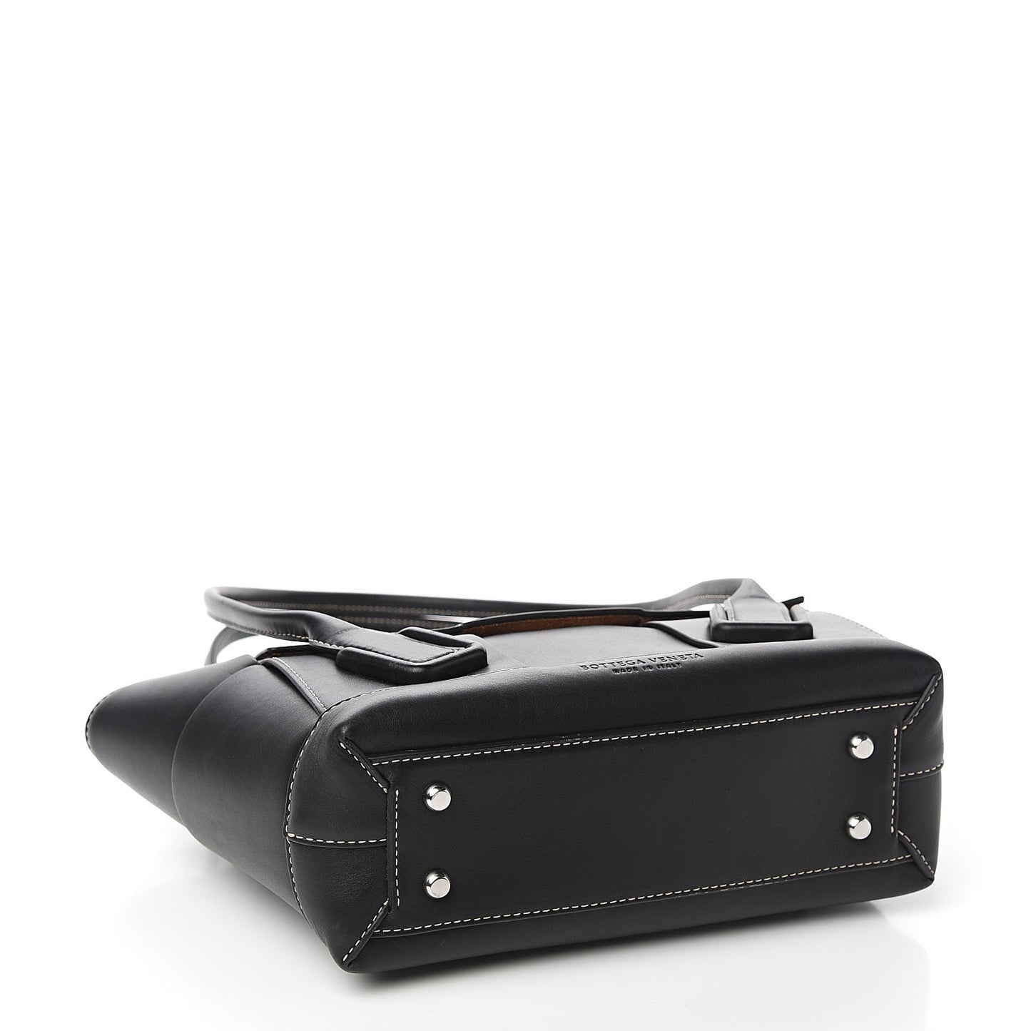 French Calfskin Maxi Intrecciato Small Arco Black