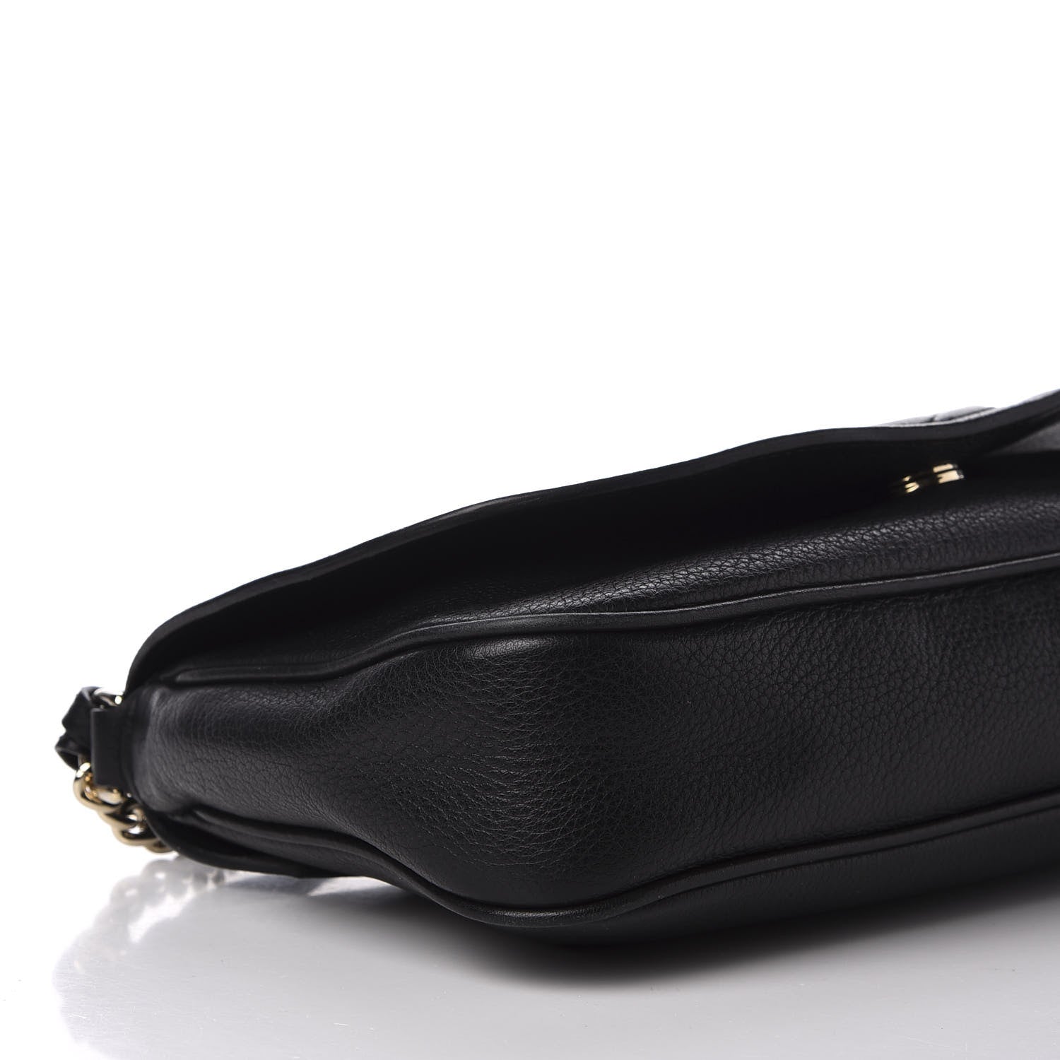 Gucci Pebbled Calfskin Medium Soho Flap Crossbody Black 5 of 10