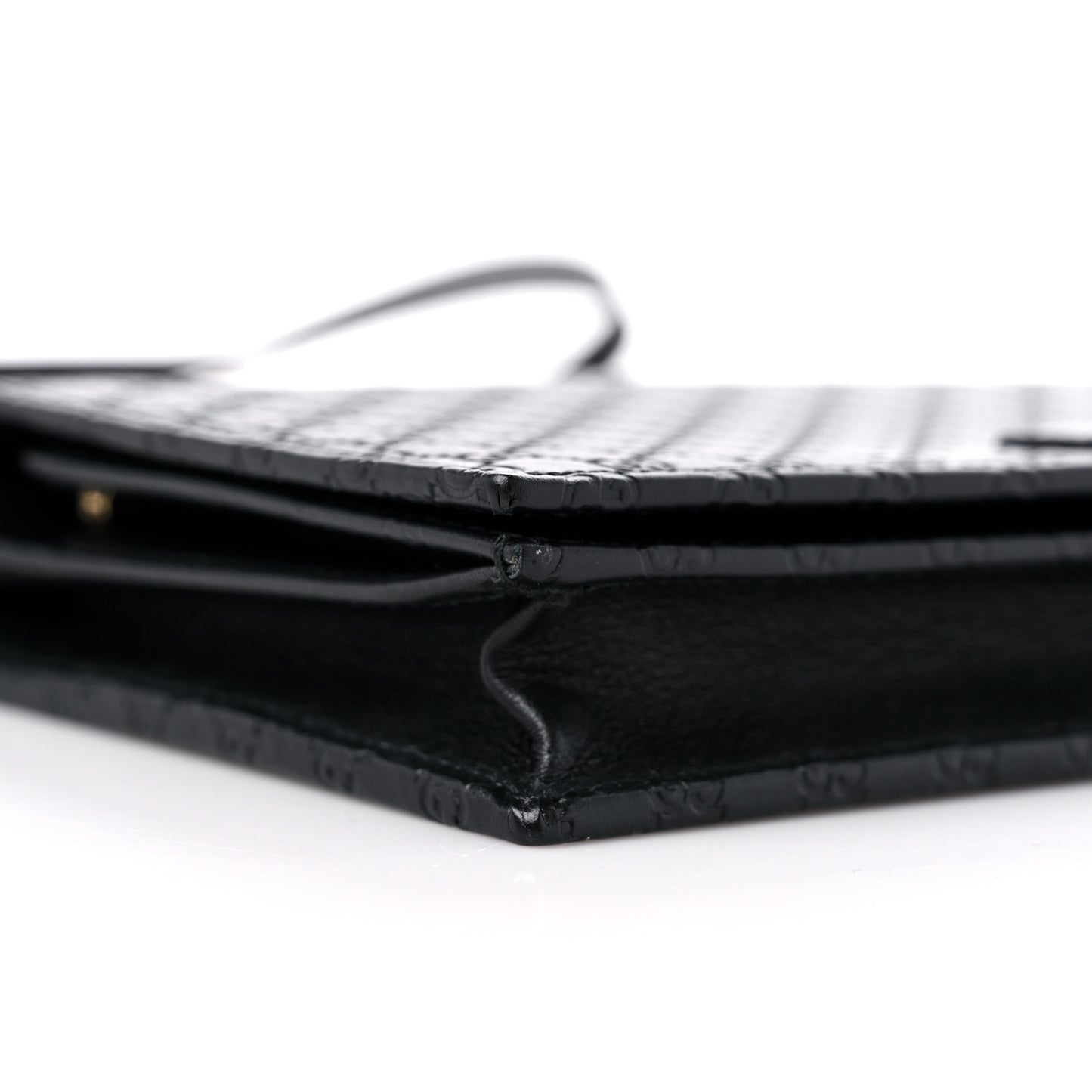 Microguccissima Crossbody Wallet Black
