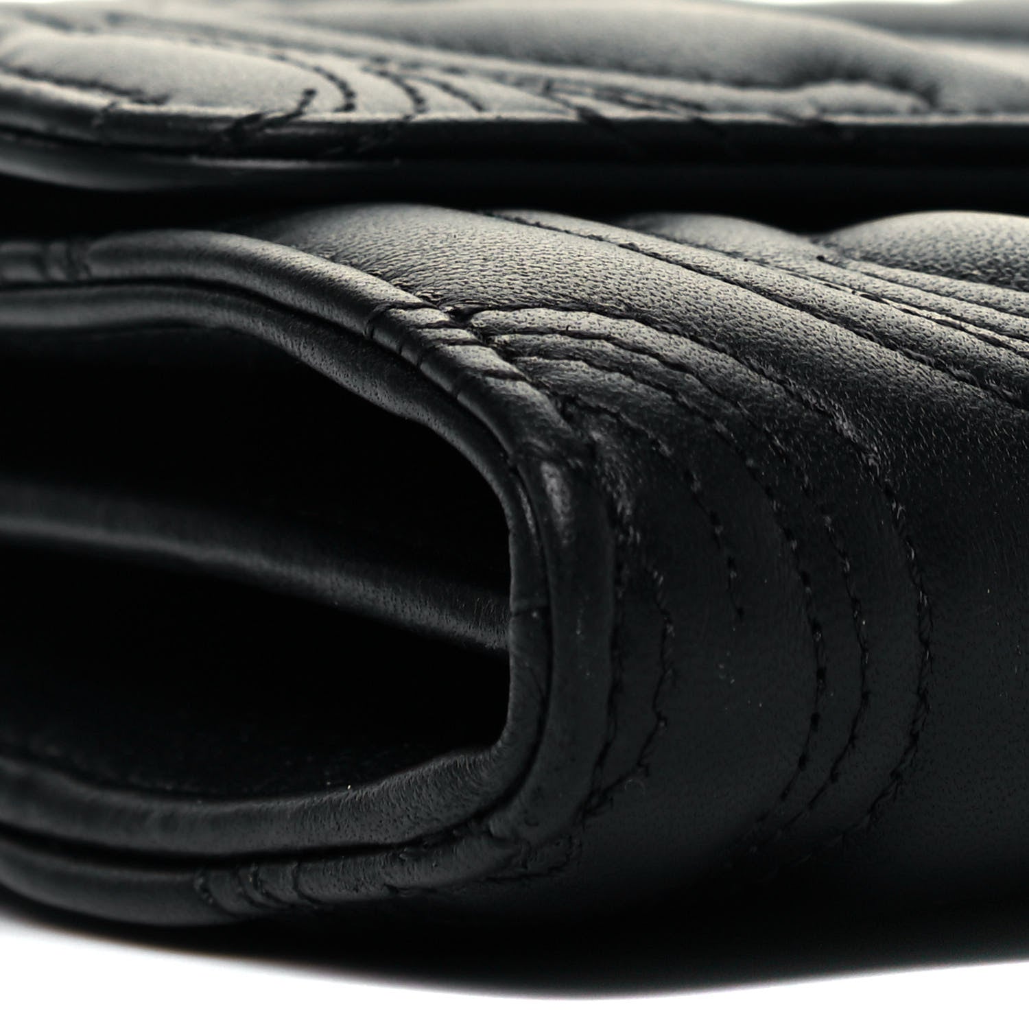 Versace Nappa Barocco Quilted Medusa Wallet On Chain Crossbody Black 8 of 9