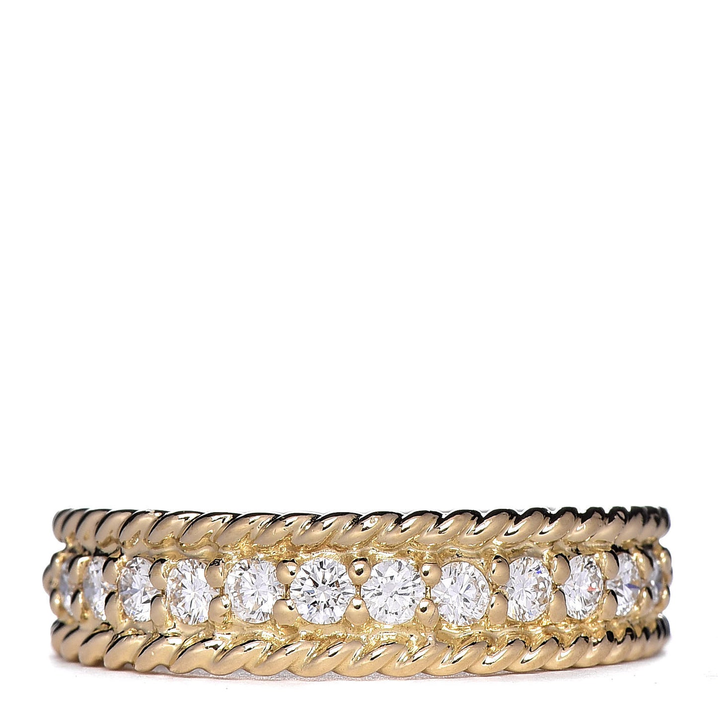 18K Yellow Gold Diamond Eternity Band Ring 51 5.75