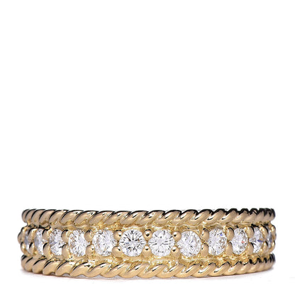 Christian Dior 18K Yellow Gold Diamond Eternity Band Ring 51 5.75 1 of 5