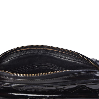 Chanel Patent Quilted Tassel Small Camera Case Black 9 of 14