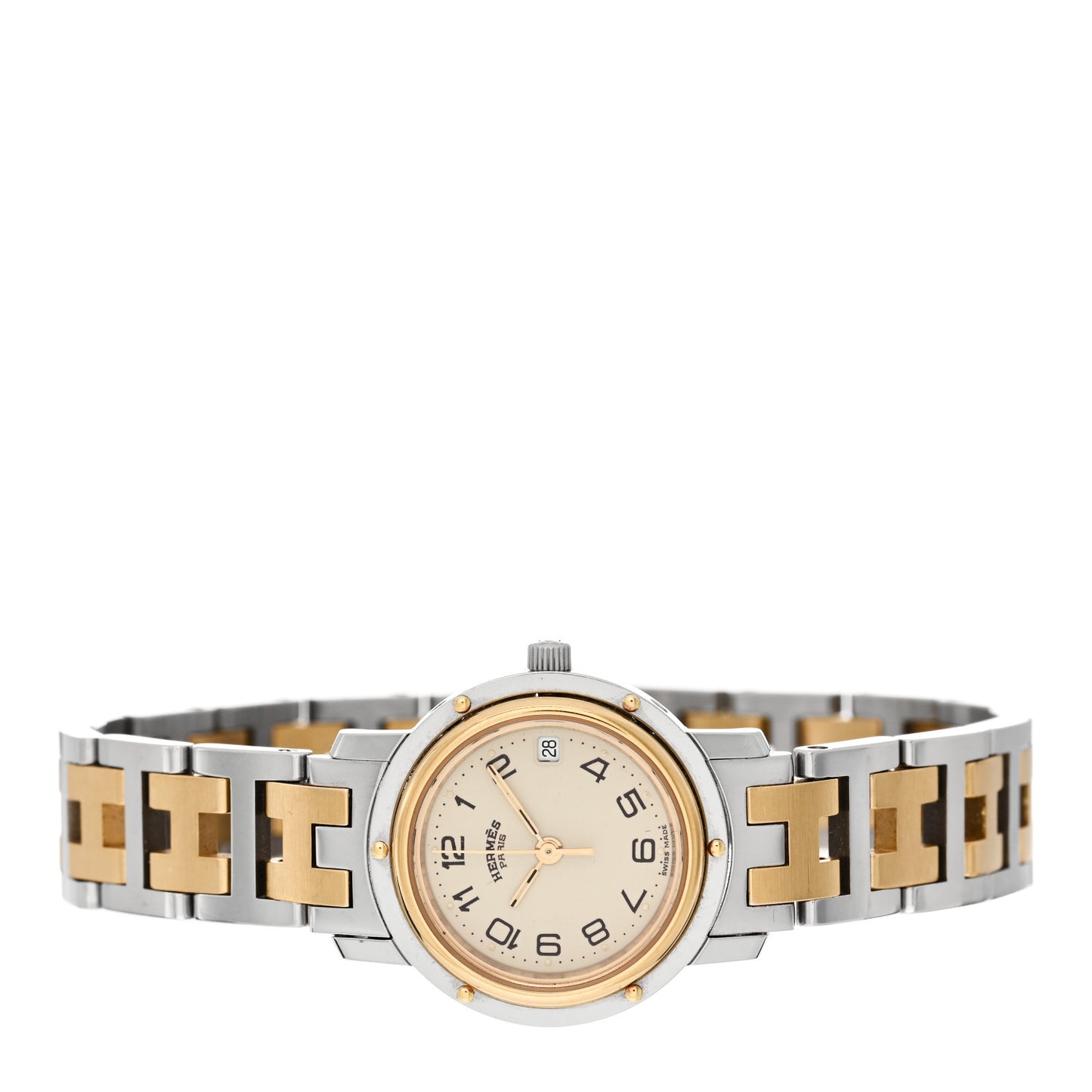 Stainless Steel 24mm Clipper Quartz Watch Gold