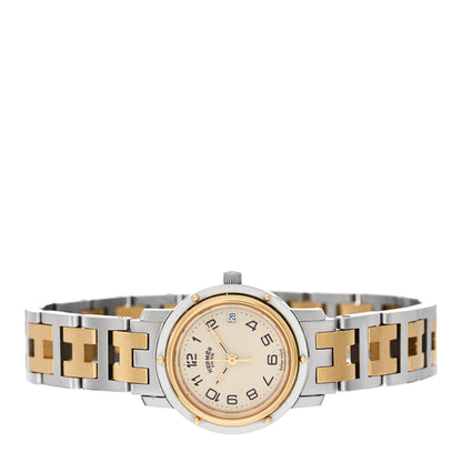Hermes Stainless Steel 24mm Clipper Quartz Watch Gold 2 of 5