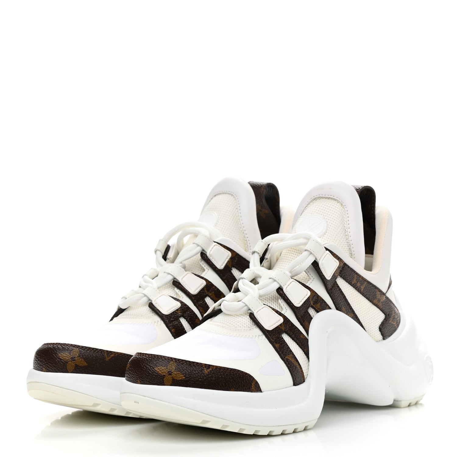 Louis Vuitton Patent Monogram LV Archlight Sneakers 37.5 White 3 of 12