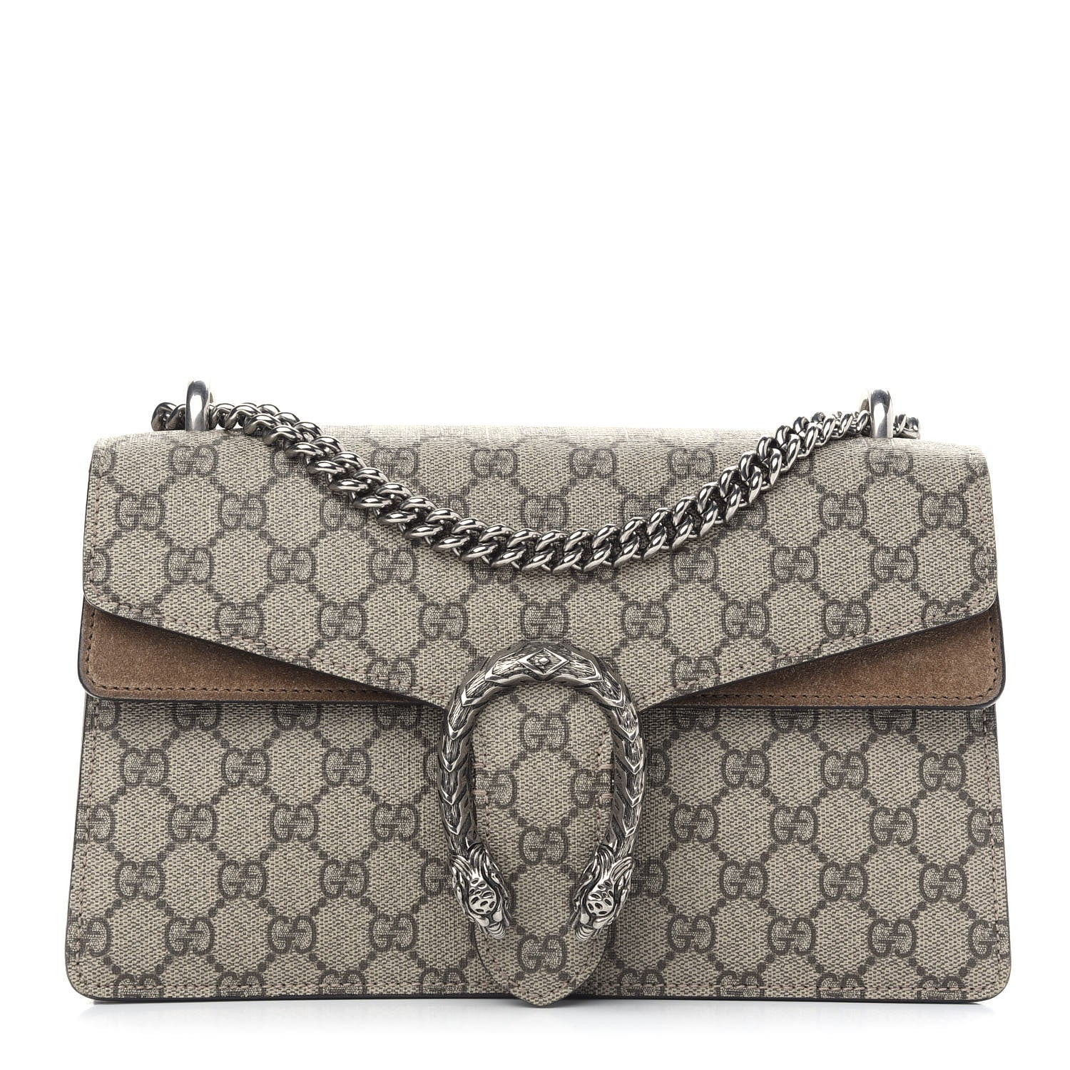 Gucci GG Supreme Monogram Small Dionysus Shoulder Bag Taupe 1 of 13