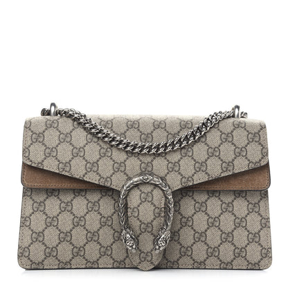 Gucci GG Supreme Monogram Small Dionysus Shoulder Bag Taupe 1 of 13