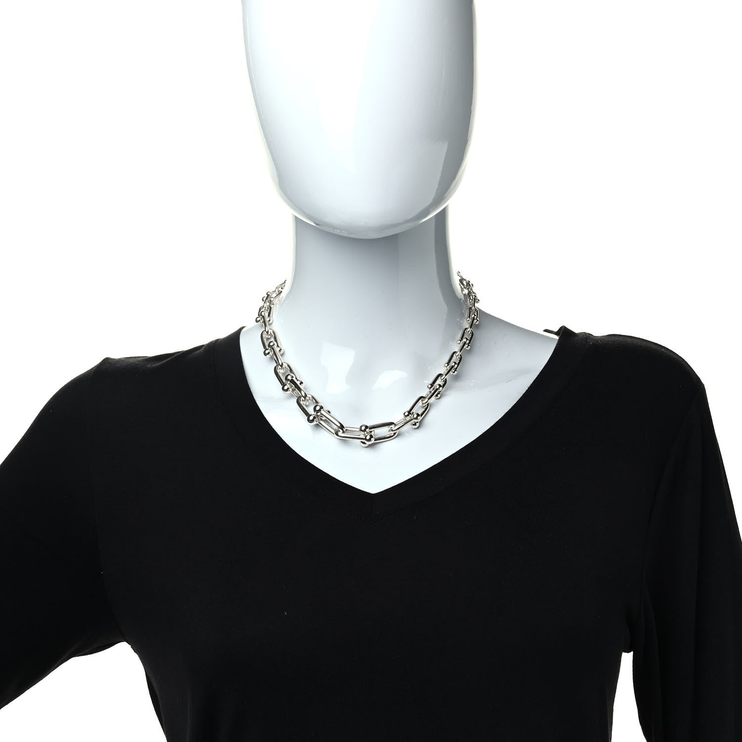 Tiffany Sterling Silver HardWear Graduated Link Necklace 3 of 7