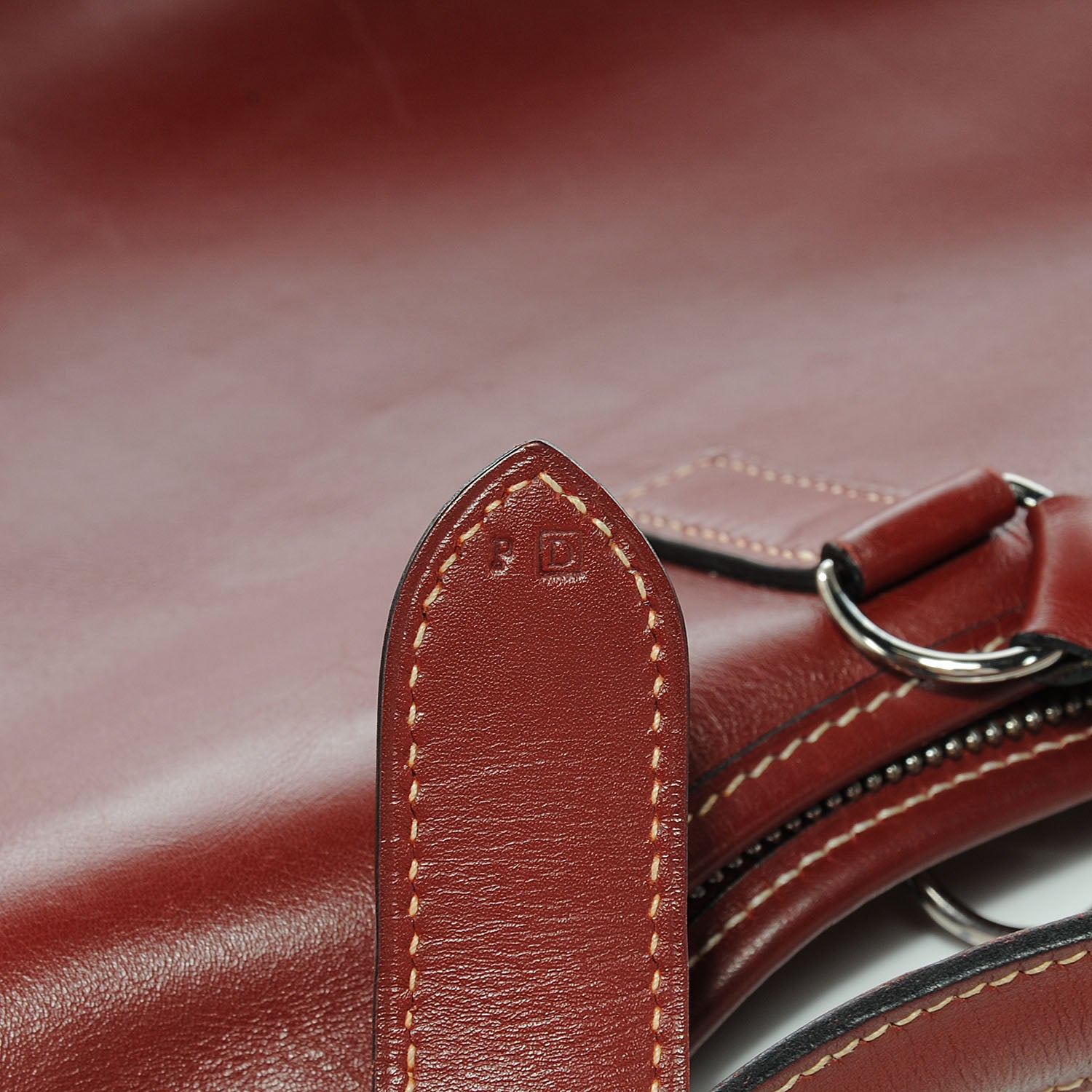 Hermes Box Leather Trim 35 Rouge H 9 of 9