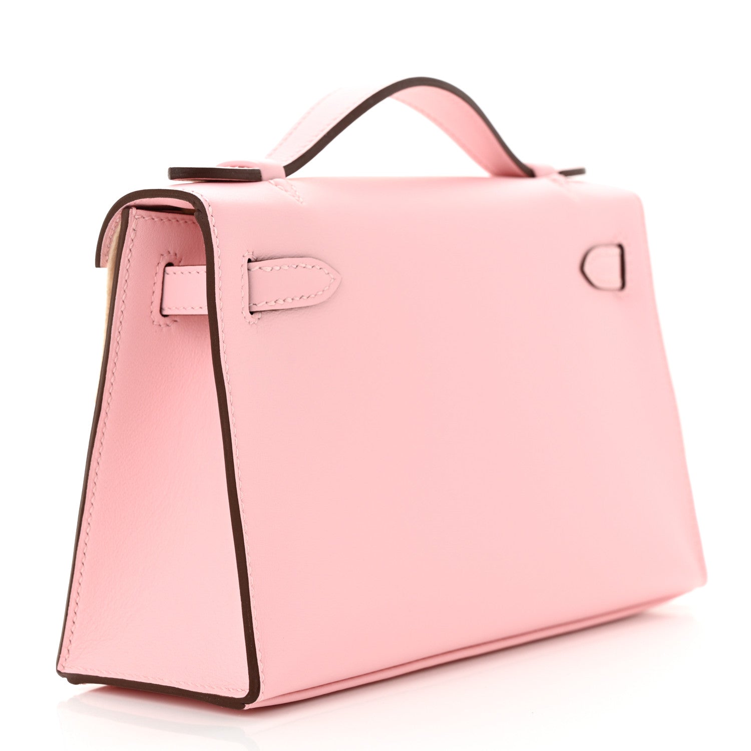 Hermes Swift Kelly Clutch Pochette Rose Sakura 3 of 11