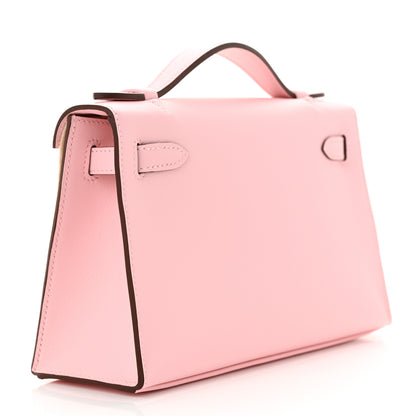 Hermes Swift Kelly Clutch Pochette Rose Sakura 3 of 11