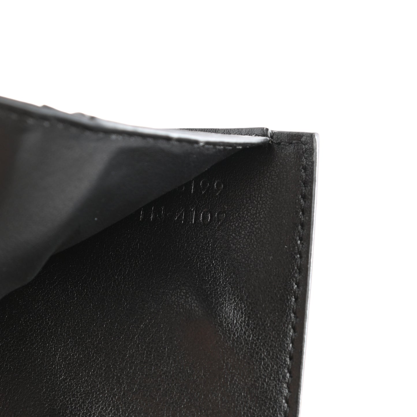 Grained Calfskin Small Multifunction Folded Wallet Black