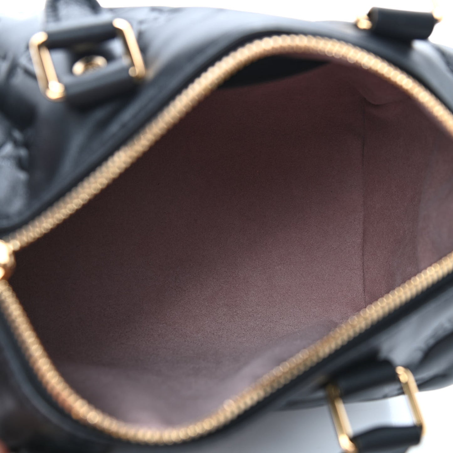 Lambskin Embossed Monogram Speedy 22 Bandouliere Black