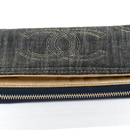 Chanel Denim CC Zip Around Wallet 7 of 9