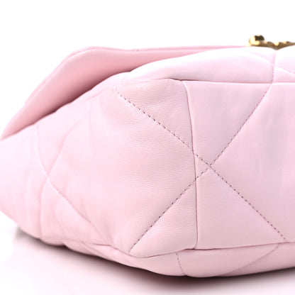Chanel Lambskin Quilted Large Chanel 19 Flap Light Pink 8 of 9