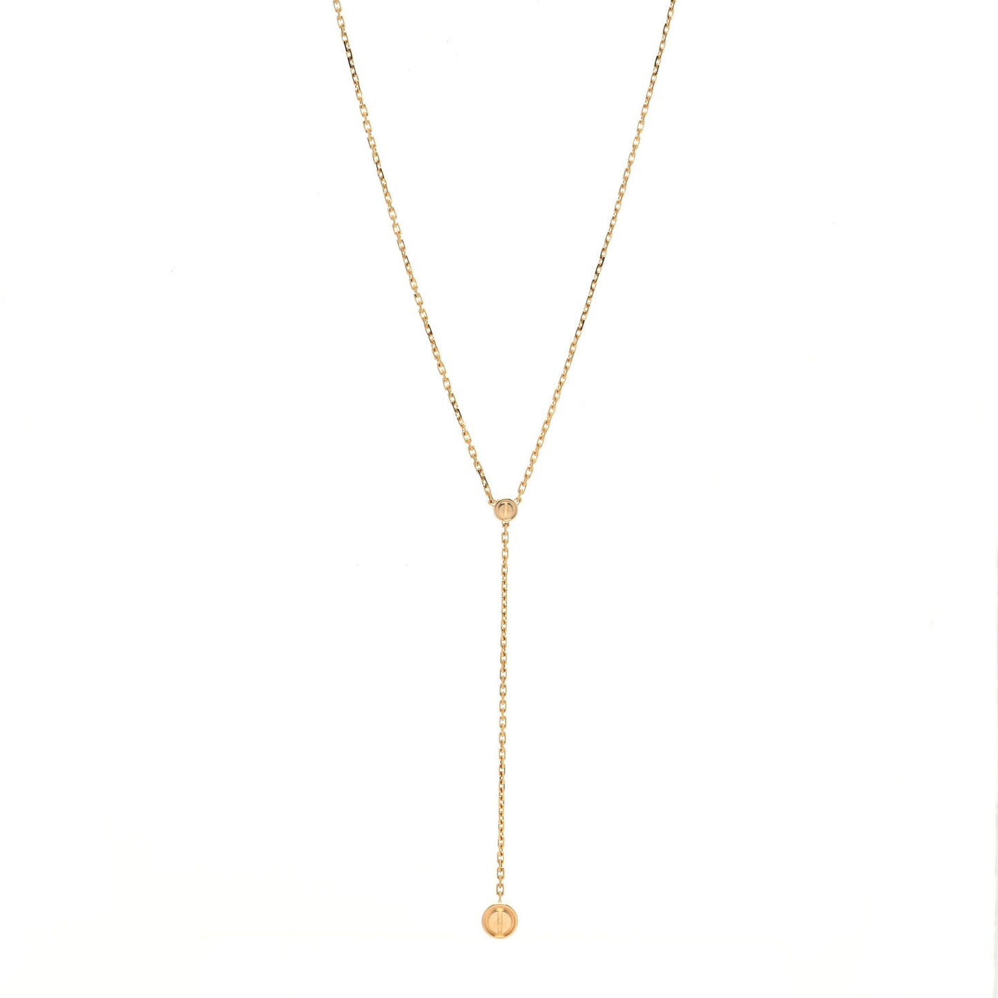 18K Yellow Gold LOVE Drop Necklace