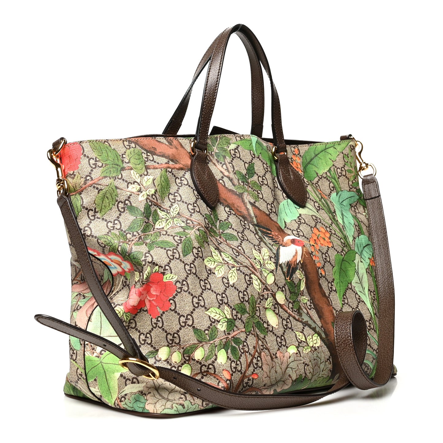 Soft GG Supreme Monogram Tian Medium Crossbody Tote Beige Multicolor New Acero