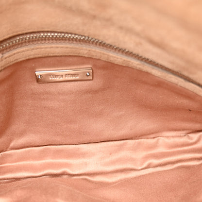 Miu Miu Velvet Matelasse Crystal Chain Shoulder Bag Cammeo 5 of 12