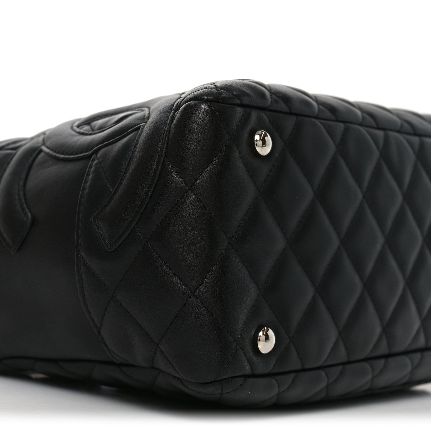 Chanel Calfskin Quilted Large Cambon Bowler Black 9 of 10