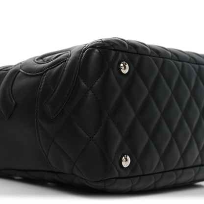 Chanel Calfskin Quilted Large Cambon Bowler Black 9 of 10