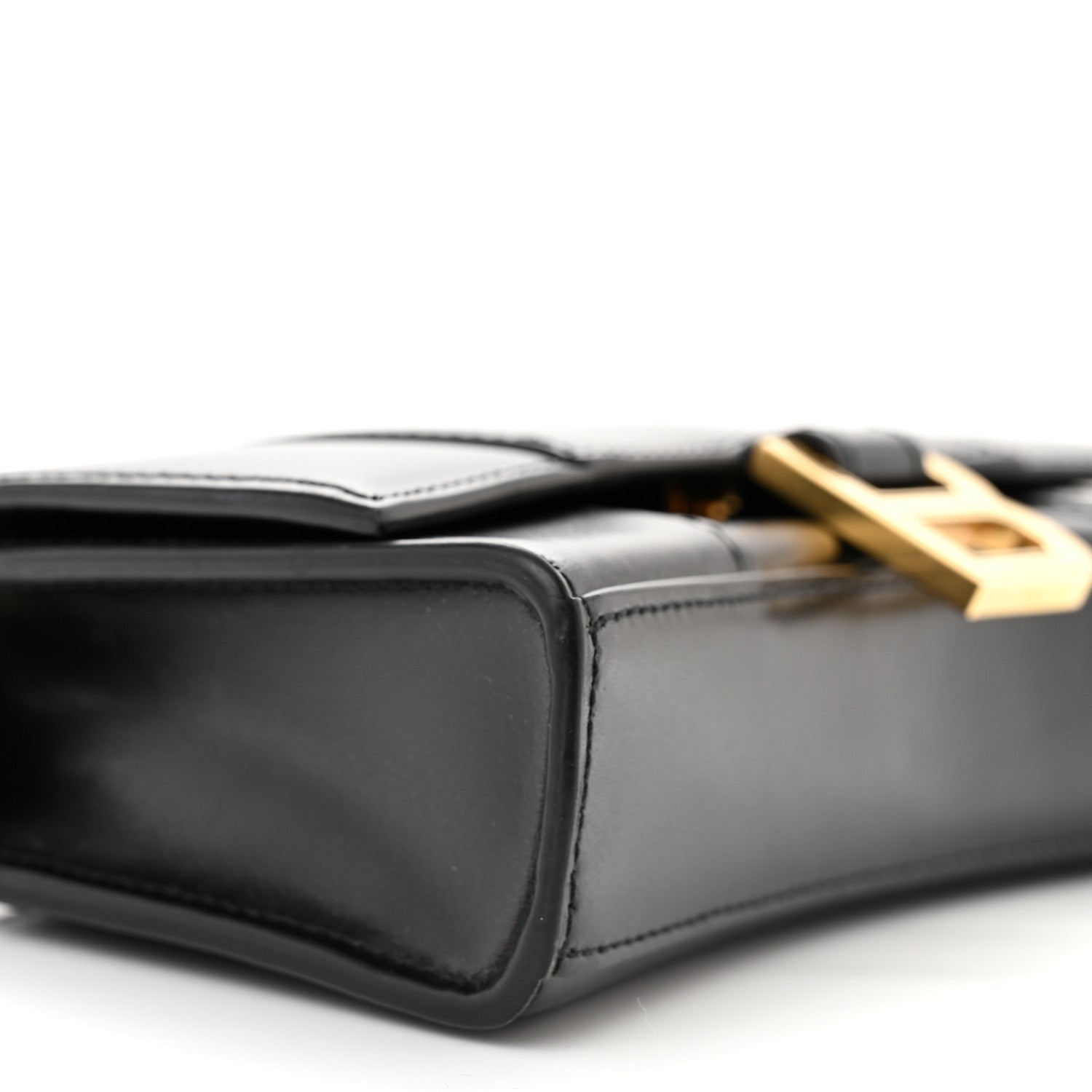 Balenciaga Shiny Box Calfskin Hourglass Chain Bag Black 8 of 10