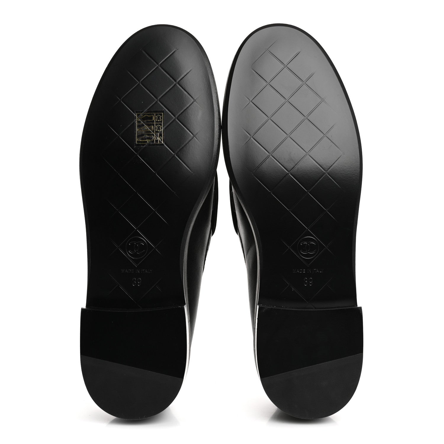 Chanel Lambskin Quilted CC Turnlock Loafers 39 Black 6 of 9