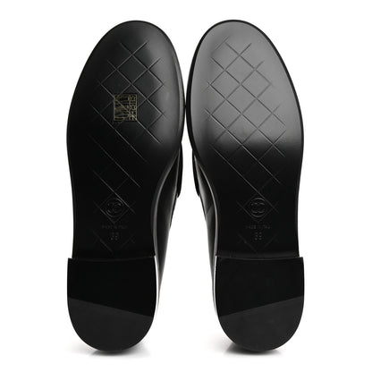 Chanel Lambskin Quilted CC Turnlock Loafers 39 Black 6 of 9