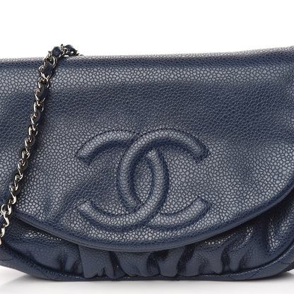 Chanel Caviar Half Moon Wallet On Chain WOC Navy 11 of 11