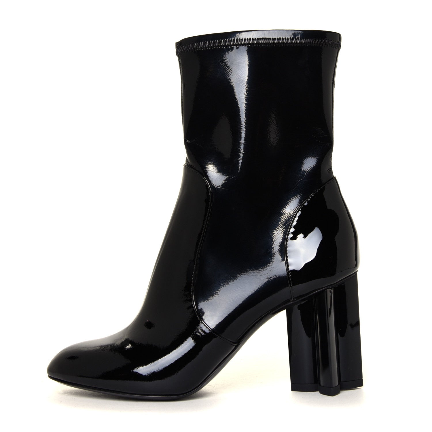 Louis Vuitton Patent Uniformes Silhouette Ankle Boots 35.5 Black 2 of 12