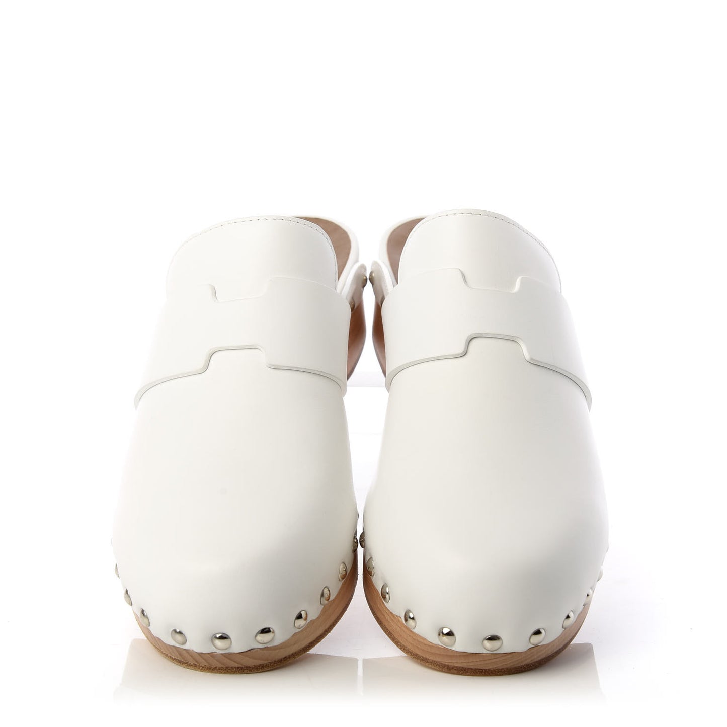 Smooth Calfskin Calya Mule 36 White
